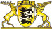 Großes Landeswappen Baden-Württemberg mit Auftrittsname